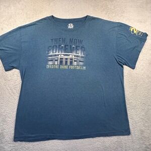 Notre Dame Fighting Irish Football T Shirt Mens 2XL Blue The Shirt 25 years 2014